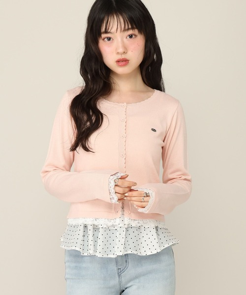 Heather（ヘザー）の「モチーフレースカーディガン　1055390（カーディガン/ボレロ・レディース・ネイビー/イエロー/ピンク/ブラウン・FREE）」の9枚目の写真