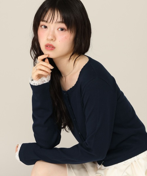 Heather（ヘザー）の「モチーフレースカーディガン　1055390（カーディガン/ボレロ・レディース・ネイビー/イエロー/ピンク/ブラウン・FREE）」の17枚目の写真