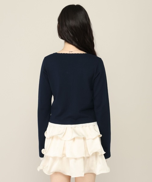 Heather（ヘザー）の「モチーフレースカーディガン　1055390（カーディガン/ボレロ・レディース・ネイビー/イエロー/ピンク/ブラウン・FREE）」の12枚目の写真