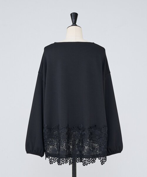 BEARDSLEY(ビアズリー)の「裾レースダンボールカットソー(Tシャツ/カットソー・レディース・ブラック/ホワイト・FREE)」の8枚目の写真