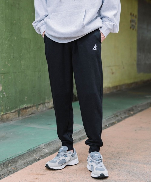 KANGOL(カンゴール)の「KANGOL カンゴール 別注コラボ 無地&サイドライン ワンポイントロゴ刺繍ポンチスウェットスリムイージージョガーパンツ(スウェットパンツ・メンズ・ブラック系/グレー/グレー系/ブラック・M/XL/L)」の22枚目の写真