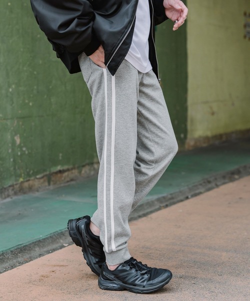 KANGOL(カンゴール)の「KANGOL カンゴール 別注コラボ 無地&サイドライン ワンポイントロゴ刺繍ポンチスウェットスリムイージージョガーパンツ(スウェットパンツ・メンズ・ブラック系/グレー/グレー系/ブラック・M/XL/L)」の14枚目の写真