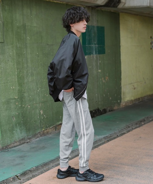KANGOL(カンゴール)の「KANGOL カンゴール 別注コラボ 無地&サイドライン ワンポイントロゴ刺繍ポンチスウェットスリムイージージョガーパンツ(スウェットパンツ・メンズ・ブラック系/グレー/グレー系/ブラック・M/XL/L)」の17枚目の写真