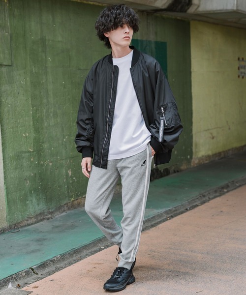 KANGOL(カンゴール)の「KANGOL カンゴール 別注コラボ 無地&サイドライン ワンポイントロゴ刺繍ポンチスウェットスリムイージージョガーパンツ(スウェットパンツ・メンズ・ブラック系/グレー/グレー系/ブラック・M/XL/L)」の18枚目の写真