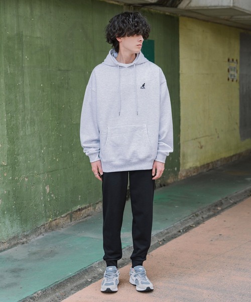 KANGOL(カンゴール)の「KANGOL カンゴール 別注コラボ 無地&サイドライン ワンポイントロゴ刺繍ポンチスウェットスリムイージージョガーパンツ(スウェットパンツ・メンズ・ブラック系/グレー/グレー系/ブラック・M/XL/L)」の19枚目の写真