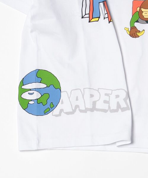 AAPE BY A BATHING APE(エーエイプバイアベイシングエイプ)の「AAPER "Peace" TEE(Tシャツ/カットソー・メンズ・ホワイト・MEDIUM/LARGE/X-LARGE/SMALL)」の7枚目の写真