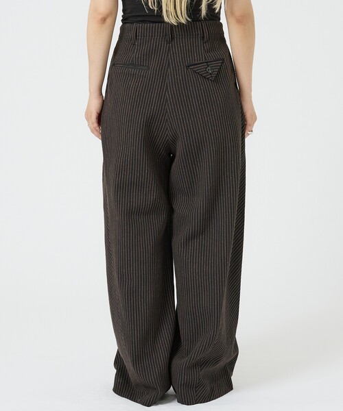 NOMINE(ノミネ)の「【セットアップ対応】カルゼ/ストライプ タックワイドパンツ(その他パンツ・レディース・ブラック/グレー/ブラウン・S/M)」の21枚目の写真