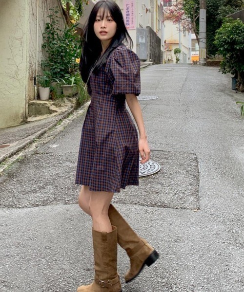 semplice(センプリチェ)の「ワンピース(ワンピース・レディース・パープル/グリーン・F)」の3枚目の写真