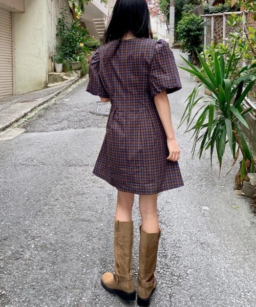 semplice(センプリチェ)の「ワンピース(ワンピース・レディース・パープル/グリーン・F)」の4枚目の写真