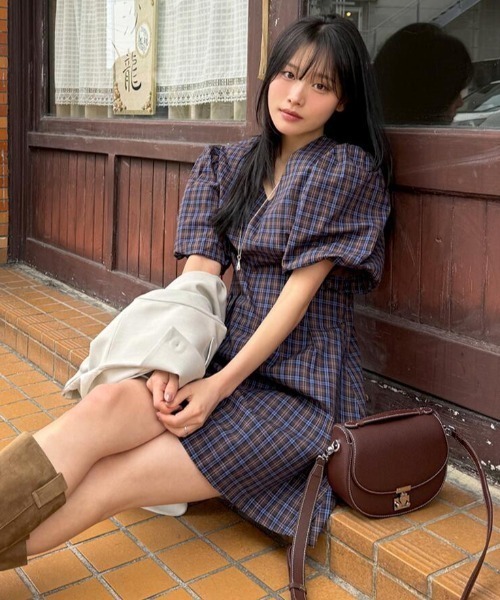 semplice(センプリチェ)の「ワンピース(ワンピース・レディース・パープル/グリーン・F)」の8枚目の写真
