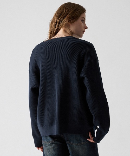 CLEL(クレイル)の「【CLEL】Basic Rib Knit Crew-Neck Cardigan / ベーシック 畦編みクルーネックカーディガン(カーディガン/ボレロ・メンズ・ブラック/杢グレー/ネイビー/レッド・XS/M/S/L)」の13枚目の写真