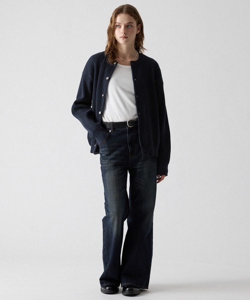 CLEL(クレイル)の「【CLEL】Basic Rib Knit Crew-Neck Cardigan / ベーシック 畦編みクルーネックカーディガン(カーディガン/ボレロ・メンズ・ブラック/杢グレー/ネイビー/レッド・XS/M/S/L)」の14枚目の写真