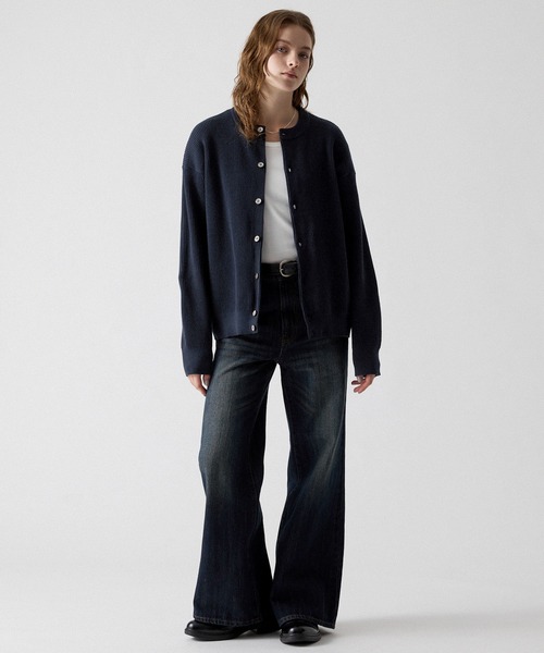 CLEL(クレイル)の「【CLEL】Basic Rib Knit Crew-Neck Cardigan / ベーシック 畦編みクルーネックカーディガン(カーディガン/ボレロ・メンズ・ブラック/杢グレー/ネイビー/レッド・XS/M/S/L)」の15枚目の写真