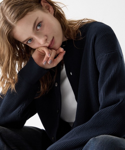 CLEL(クレイル)の「【CLEL】Basic Rib Knit Crew-Neck Cardigan / ベーシック 畦編みクルーネックカーディガン(カーディガン/ボレロ・メンズ・ブラック/杢グレー/ネイビー/レッド・XS/M/S/L)」の20枚目の写真