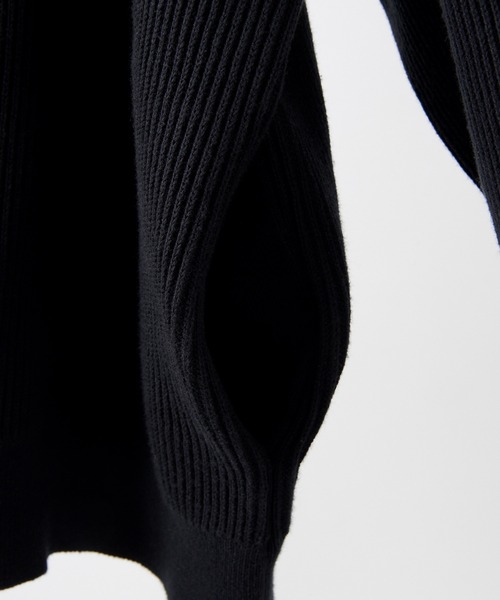 CLEL(クレイル)の「【CLEL】Basic Rib Knit Crew-Neck Cardigan / ベーシック 畦編みクルーネックカーディガン(カーディガン/ボレロ・メンズ・ブラック/杢グレー/ネイビー/レッド・XS/M/S/L)」の11枚目の写真
