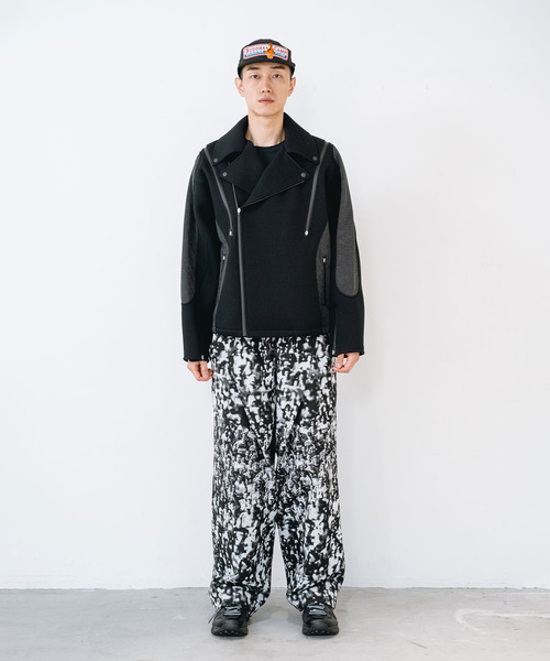 yoshiokubo（ヨシオクボ）の「yoshiokubo ヨシオクボ / RUNNER JACQUARD WIDE PT ランナージャガードワイドパンツ / YKF26402（その他パンツ・メンズ・マルチ/ブラック・3/2）」の9枚目の写真