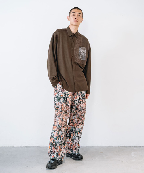 yoshiokubo（ヨシオクボ）の「yoshiokubo ヨシオクボ / RUNNER JACQUARD WIDE PT ランナージャガードワイドパンツ / YKF26402（その他パンツ・メンズ・マルチ/ブラック・3/2）」の16枚目の写真