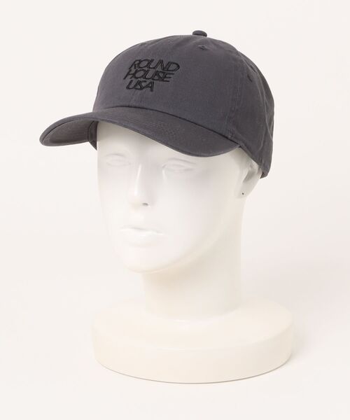 ROUND HOUSE（ラウンドハウス）の「【ROUND HOUSE/ラウンドハウス】 USA刺繍 Stone Washed Baseball Caps/刺繍ロゴ ストーンウォッシュキャップ ワークキャップ（キャップ・メンズ・ブラック/チャコールグレー/ネイビー/カーキ/ベージュ系その他・FREE）」の2枚目の写真