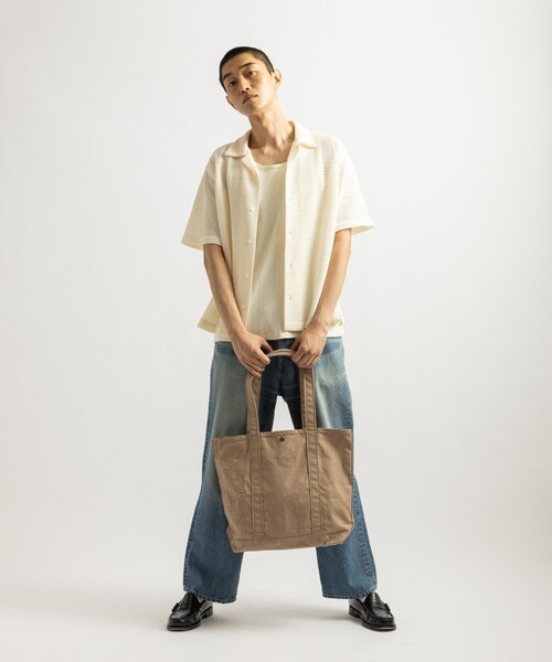 L.L.Bean(エルエルビーン)の「L.L.Bean x Saturdays NYC Grocery Tote(トートバッグ・メンズ・ベージュ/チャコールグレー/ブラック・FREE)」の13枚目の写真