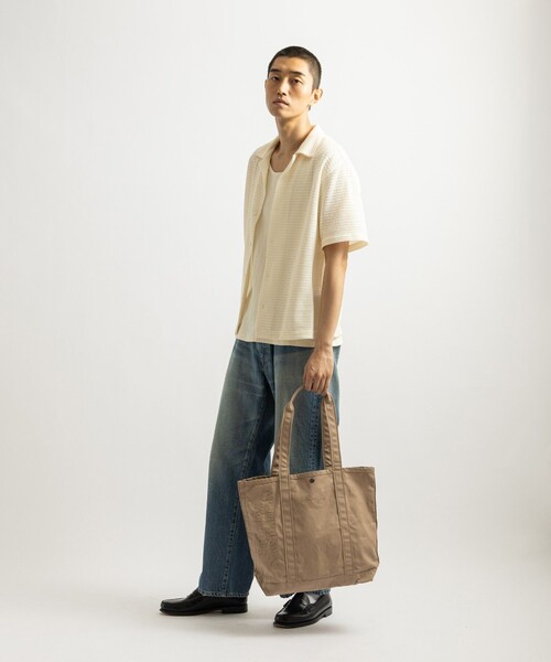 L.L.Bean(エルエルビーン)の「L.L.Bean x Saturdays NYC Grocery Tote(トートバッグ・メンズ・ベージュ/チャコールグレー/ブラック・FREE)」の14枚目の写真