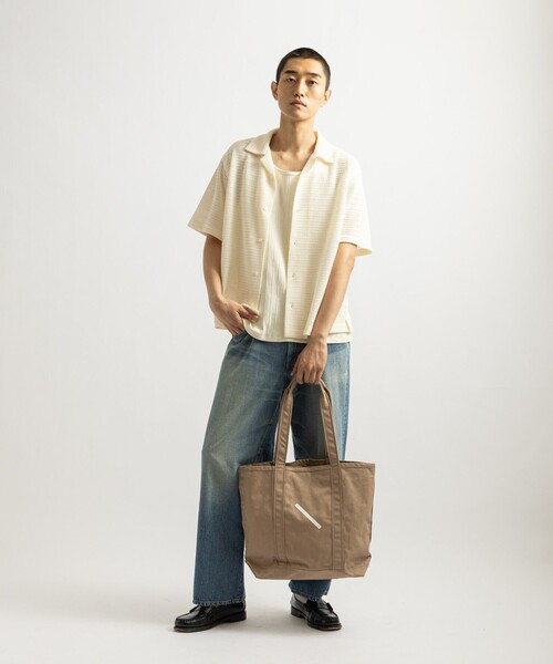 L.L.Bean(エルエルビーン)の「L.L.Bean x Saturdays NYC Grocery Tote(トートバッグ・メンズ・ベージュ/チャコールグレー/ブラック・FREE)」の15枚目の写真
