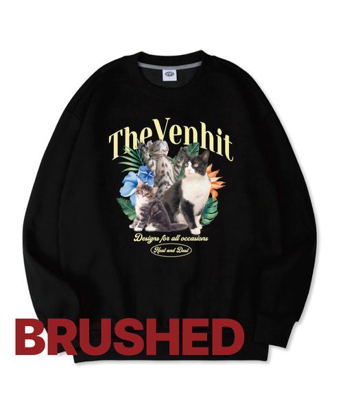 VENHIT(ベンヒット)の「キャッツ特洋面マンツーマン_B1(スウェット・レディース・ホワイト/チャコールグレー/ライトグレー/ブラック/ライトホワイト/ライトグリーン/ミント/クリアブラック/ライトパープル/バイオレット/チャコール・MEDIUM/LARGE/X-LARGE/2XL/4XL/3XL)」の5枚目の写真