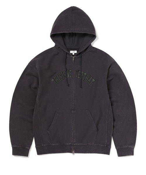 thisisneverthat(ディスイズネバーザット)の「Applique Zip Up Hoodie(パーカー・メンズ・ヘザーグレー/ブルー/ダークブラック・L/XL/M/S)」の2枚目の写真