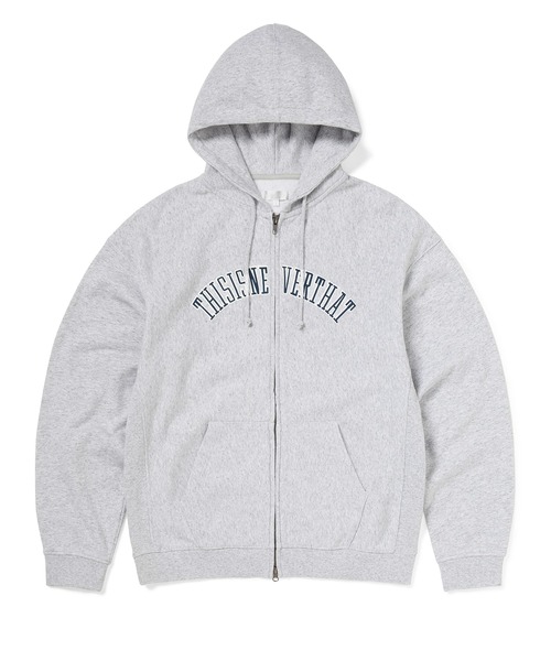 thisisneverthat(ディスイズネバーザット)の「Applique Zip Up Hoodie(パーカー・メンズ・ヘザーグレー/ブルー/ダークブラック・L/XL/M/S)」の3枚目の写真