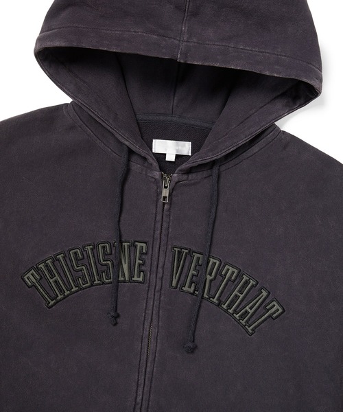 thisisneverthat(ディスイズネバーザット)の「Applique Zip Up Hoodie(パーカー・メンズ・ヘザーグレー/ブルー/ダークブラック・L/XL/M/S)」の4枚目の写真