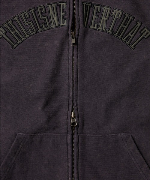 thisisneverthat(ディスイズネバーザット)の「Applique Zip Up Hoodie(パーカー・メンズ・ヘザーグレー/ブルー/ダークブラック・L/XL/M/S)」の5枚目の写真