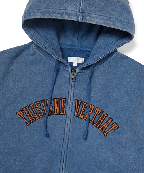 thisisneverthat(ディスイズネバーザット)の「Applique Zip Up Hoodie(パーカー・メンズ・ヘザーグレー/ブルー/ダークブラック・L/XL/M/S)」の11枚目の写真