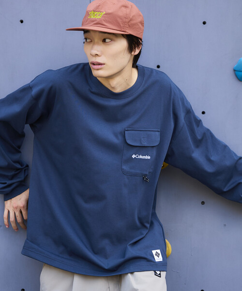 Columbia(コロンビア)の「限定展開 Columbia×FREAK'S STORE 別注 インペリアルパーク ロングスリーブ ポケットTシャツ(Tシャツ/カットソー・メンズ・ホワイト/ベージュ/ブラック/チャコールグレー/グレー/ネイビー・X-LARGE/LARGE/SMALL/MEDIUM)」の1枚目の写真