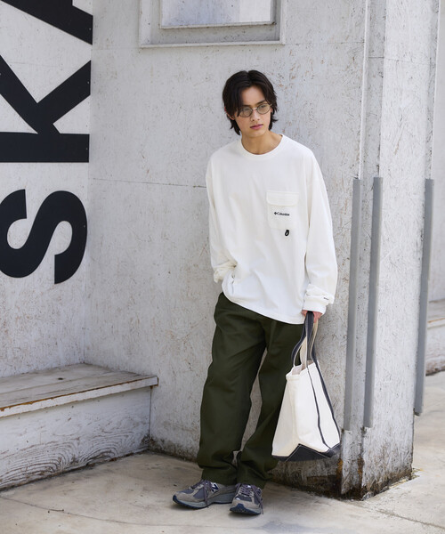 Columbia(コロンビア)の「限定展開 Columbia×FREAK'S STORE 別注 インペリアルパーク ロングスリーブ ポケットTシャツ(Tシャツ/カットソー・メンズ・ホワイト/ベージュ/ブラック/チャコールグレー/グレー/ネイビー・X-LARGE/LARGE/SMALL/MEDIUM)」の10枚目の写真