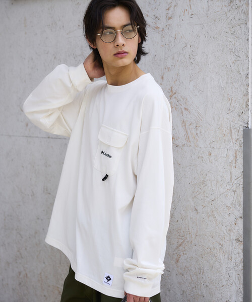 Columbia(コロンビア)の「限定展開 Columbia×FREAK'S STORE 別注 インペリアルパーク ロングスリーブ ポケットTシャツ(Tシャツ/カットソー・メンズ・ホワイト/ベージュ/ブラック/チャコールグレー/グレー/ネイビー・X-LARGE/LARGE/SMALL/MEDIUM)」の11枚目の写真