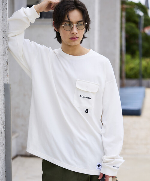 Columbia(コロンビア)の「限定展開 Columbia×FREAK'S STORE 別注 インペリアルパーク ロングスリーブ ポケットTシャツ(Tシャツ/カットソー・メンズ・ホワイト/ベージュ/ブラック/チャコールグレー/グレー/ネイビー・X-LARGE/LARGE/SMALL/MEDIUM)」の14枚目の写真