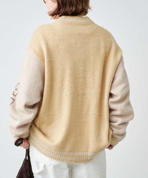Deuxieme Classe(ドゥーズィエムクラス)の「Stadium Knit ブルゾン(その他アウター・レディース・キャメル・FREE)」の3枚目の写真