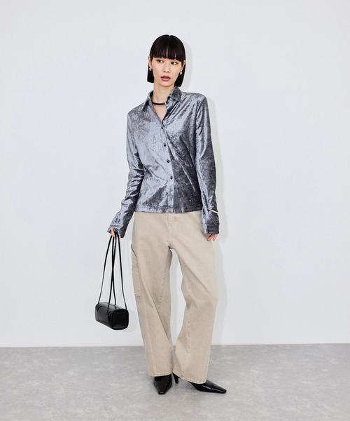 ADAM ET ROPE'（アダムエロペ）の「ワークデニムパンツ（デニムパンツ・レディース・ネイビー/ホワイト系その他7・36/38）」の10枚目の写真