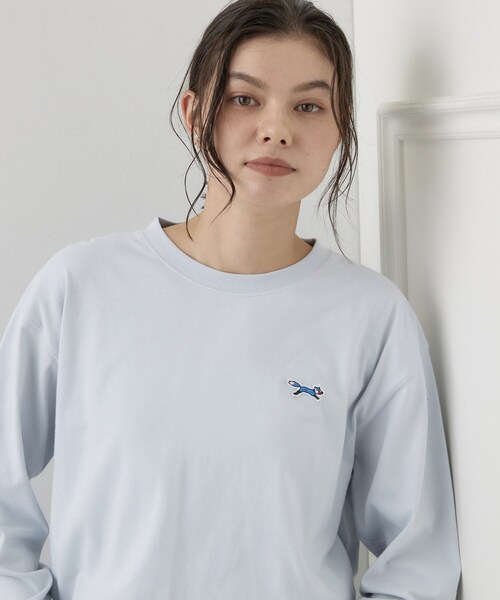 Dessin(デッサン)の「【コラボアイテム】PENNEYS オーガニックコットン ロンT(Tシャツ/カットソー・レディース・ホワイト系/カーキ系6/グレー/ベビーピンク/ライトブルー・02/01)」の4枚目の写真