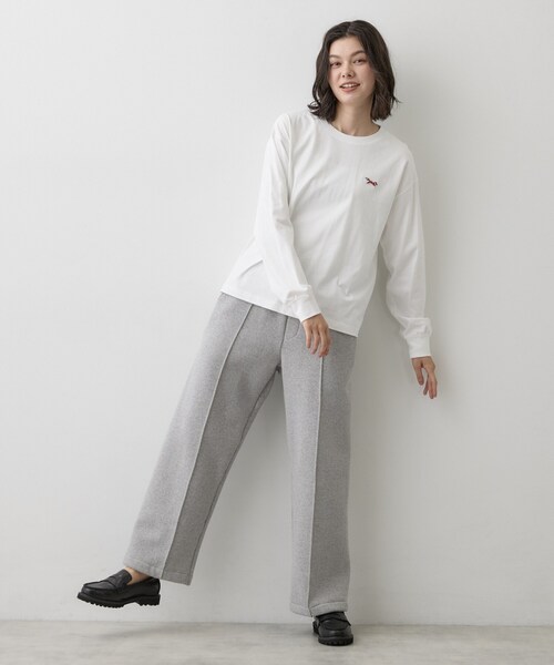 Dessin(デッサン)の「【コラボアイテム】PENNEYS オーガニックコットン ロンT(Tシャツ/カットソー・レディース・ホワイト系/カーキ系6/グレー/ベビーピンク/ライトブルー・02/01)」の7枚目の写真