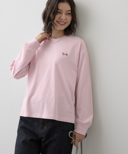 Dessin(デッサン)の「【コラボアイテム】PENNEYS オーガニックコットン ロンT(Tシャツ/カットソー・レディース・ホワイト系/カーキ系6/グレー/ベビーピンク/ライトブルー・02/01)」の19枚目の写真