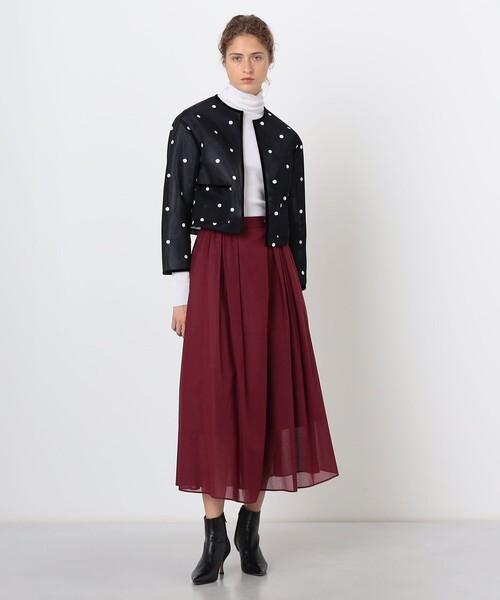 BALLSEY(ボールジィ)の「ドットエンブロイダリーダンボール ショートジャケット(ノーカラージャケット・レディース・ブラック系その他・36)」の3枚目の写真