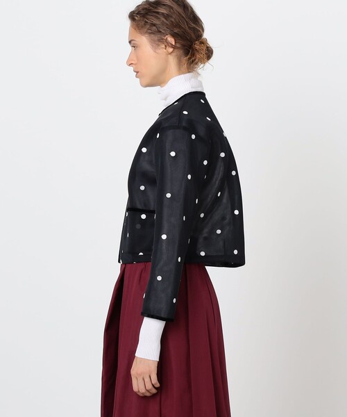 BALLSEY(ボールジィ)の「ドットエンブロイダリーダンボール ショートジャケット(ノーカラージャケット・レディース・ブラック系その他・36)」の5枚目の写真