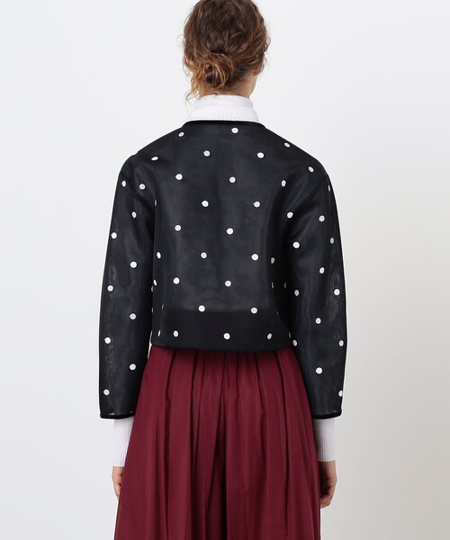 BALLSEY(ボールジィ)の「ドットエンブロイダリーダンボール ショートジャケット(ノーカラージャケット・レディース・ブラック系その他・36)」の6枚目の写真