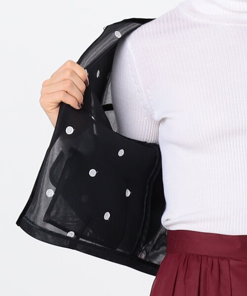 BALLSEY(ボールジィ)の「ドットエンブロイダリーダンボール ショートジャケット(ノーカラージャケット・レディース・ブラック系その他・36)」の7枚目の写真
