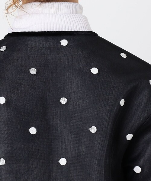 BALLSEY(ボールジィ)の「ドットエンブロイダリーダンボール ショートジャケット(ノーカラージャケット・レディース・ブラック系その他・36)」の9枚目の写真