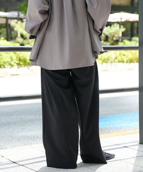 RONEL(ロネル)の「【RONEL】(ストレッチ・防しわ)カットジョーゼットイージーパンツ(スラックス・レディース・ブラック/ダークグレー・L/S/M)」の7枚目の写真