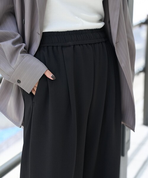 RONEL(ロネル)の「【RONEL】(ストレッチ・防しわ)カットジョーゼットイージーパンツ(スラックス・レディース・ブラック/ダークグレー・L/S/M)」の8枚目の写真