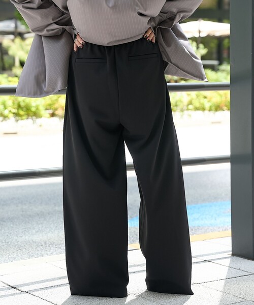 RONEL(ロネル)の「【RONEL】(ストレッチ・防しわ)カットジョーゼットイージーパンツ(スラックス・レディース・ブラック/ダークグレー・L/S/M)」の10枚目の写真