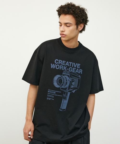 BOOVOOM（ブーブーム）の「[ビッグサイズ]クリエイター ワーク ギア Tシャツ（Tシャツ/カットソー・メンズ・ブルー/ホワイト/ブラック・XL/XXXL/XXL）」の8枚目の写真