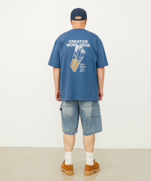 BOOVOOM（ブーブーム）の「[ビッグサイズ]クリエイター ワーク ギア Tシャツ（Tシャツ/カットソー・メンズ・ブルー/ホワイト/ブラック・XL/XXXL/XXL）」の16枚目の写真